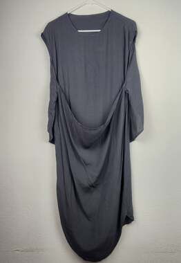 Oak Gray Midi Dress Size 2 Sleeveless Draping
